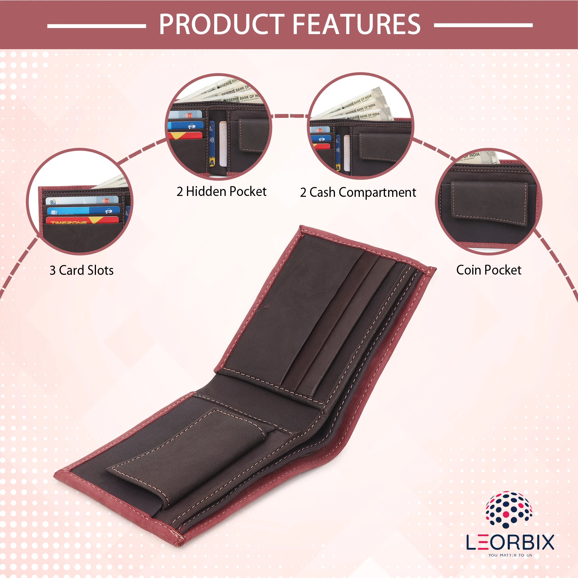 Men's Wallet - Pink